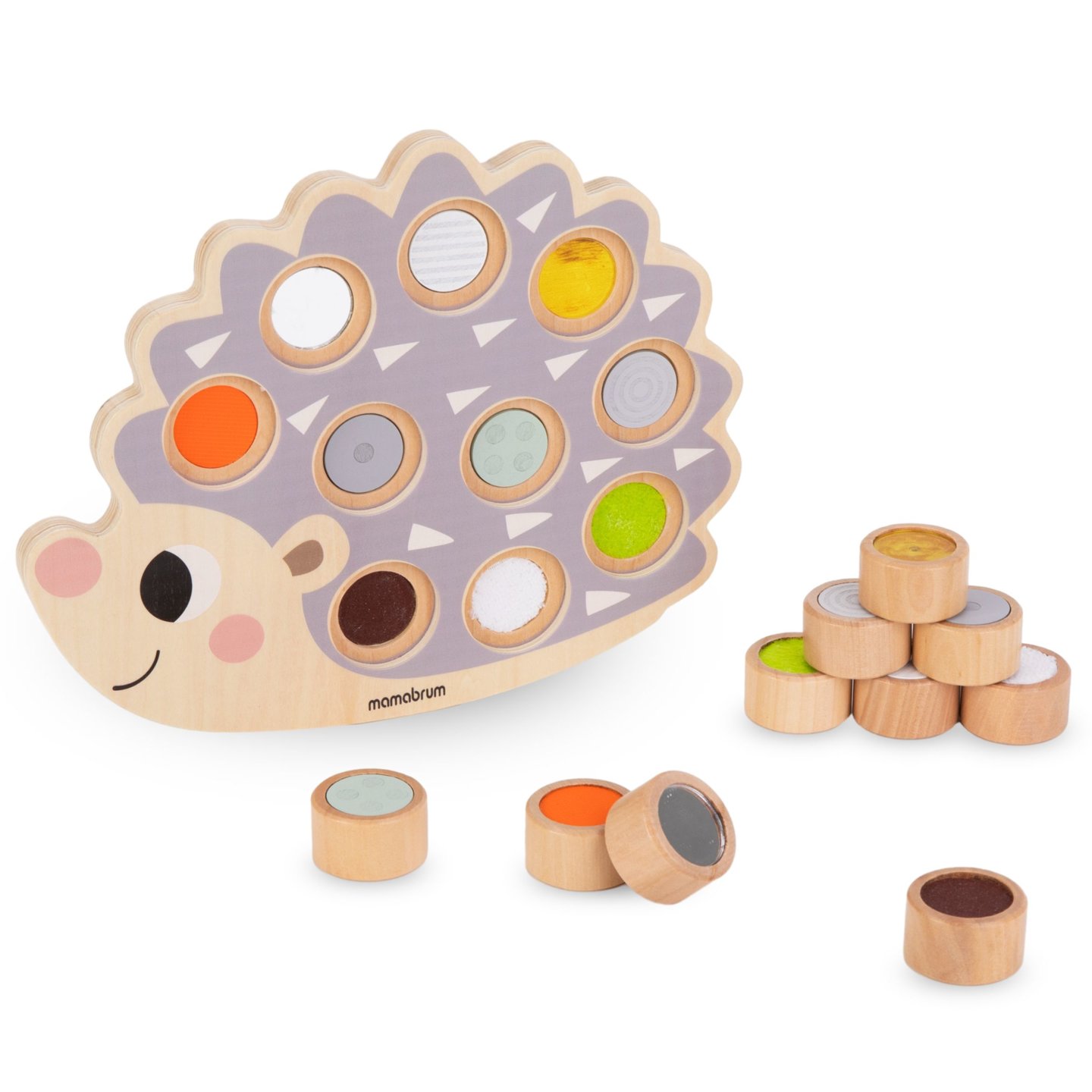 Wooden hedgehog - Montessori sensory puzzle